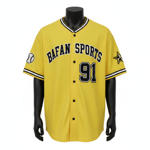 Camiseta 100% algodón para hombre, corte holgado, estampada, estilo jersey de béisbol, secado rápido, poliéster, ribete negro, gráficos cosidos. - Product Image 6