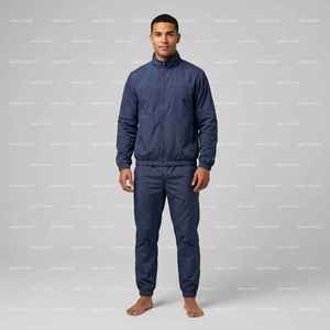 Ropa Deportiva de Nylon Plisada de 2 Piezas para Hombre, Transpirable, Personalizada, a Rayas, para Invierno, Informal, Cortavientos, Ecológica y Deportiva - Product Image 1