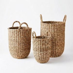 Seagrass Storage <b>Basket</b> Handmade Woven Organizer for Home Organization and Retail Display Wholesale Supplier Export Quality - Product Image 1