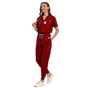Conjuntos de Uniformes Médicos de Moda para Mujer y Unisex, de Mezclilla Suave Elástica (Spandex/Poliéster), Uniformes Quirúrgicos para Hospital, con Detección de Agujas PK - Product Image 4