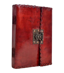 Genuine Antique <b>Lock</b> Simple Leather Journal Handmade Spiral Saddle Stitching Sewing Binding Elegant Gift <b>Notebook</b> Custom Color - Product Image 5