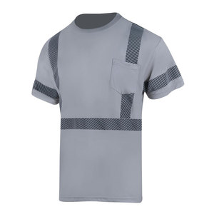 <b>Hi</b>-<b>Vis</b> Safety T-<b>Shirt</b> with Front Pocket High-Visibility Reflective Short Sleeve Work Construction T <b>Shirt</b> - Product Image 1