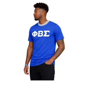T-shirt en chenille blanc royal Phi Beta Sigma pour hommes, tissu de qualité supérieure, coupe confortable, vêtements de fraternité grecque, tenue décontractée - Product Image 3