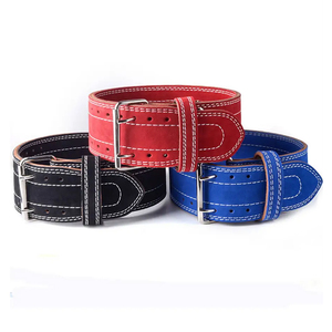 Ceinture de musculation double anse pour adulte en cuir synthétique, soutien dorsal pour l'haltérophilie et le fitness - Product Image 4