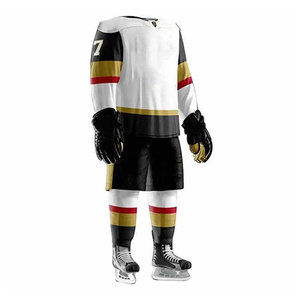 Custom ijshockey tenue set lange mouwen team shirt shorts broek effen vochtregulerend voorlogo sportkleding winterkleding - Product Image 3