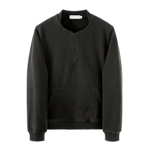 Sudadera con capucha personalizada de algodón 100% de alta calidad para hombre, estilo urbano, con media cremallera, tipo jersey, oversize, para invierno - Product Image 3