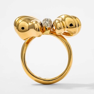 Anillo de Compromiso Minimalista de Oro Amarillo de 14K con Diseño de Lazo, Engaste Pavé, Diamantes Cultivados en Laboratorio de 0.28ct, Certificado IGI, Elegante y Femenino - Product Image 5