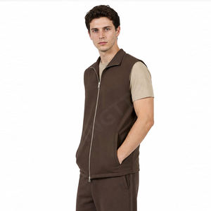 Wholesale Custom <b>Lightweight</b> Winter <b>Men's</b> Body Warmer Breathable Waistcoat Vest Padded Sleeveless <b>Gilet</b> Windproof Outdoor Zipper - Product Image 3