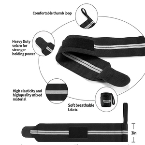 Wholesale High Quality Neoprene Breathable Weightlifting Wrist <b>Wraps</b> Training Bodybuilding Heavy Duty OEM ODM Customized - Product Image 3