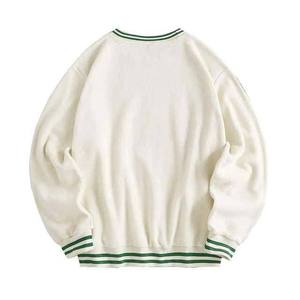 Sudadera de cuello redondo con ribete acanalado para hombre, mezcla de algodón suave, manga larga, informal, para invierno. - Product Image 2