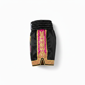 Short de Muay Thai en satin brillant pour homme, ensemble de sport MMA (arts martiaux mixtes) avec maillot et short de fitness, rashguard 100 % polyester, coupe classique - Product Image 3