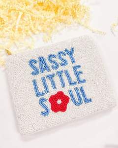 Porte-monnaie perlé artisanal de créateur, petit portefeuille pour femme à prix abordable - Product Image 5