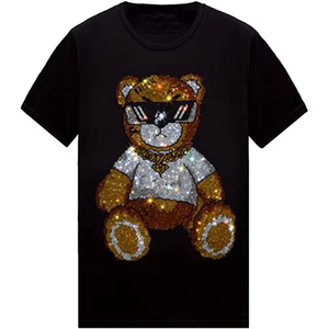 Camiseta de Hombre con Diseño Nuevo, Estilo Vintage Casual, Lavado Ácido, 100% Algodón, Gruesa, con Pedrería - Product Image 1