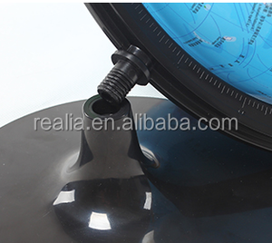 Globo Terráqueo Educativo de Plástico Premium con Base Metálica Dorada para Uso Escolar - Product Image 5