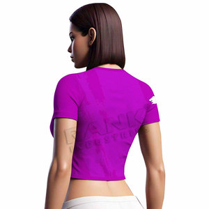 Meilleurs t-shirts courts pour femmes fabriqués par des fabricants, tendance actuelle, vente en gros de t-shirts courts pour femmes - Product Image 2