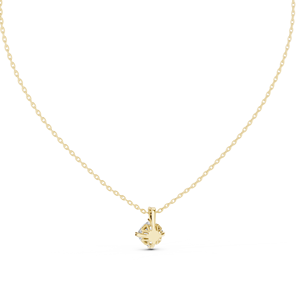 Collier solitaire en or massif 14K avec diamant de laboratoire taille coussin, motif panier floral, 0.50-2.00CT DEF VVS, certifié IGI, cadeau de mariage, ODM - Product Image 5