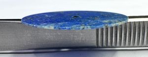 Cadran de montre en pierre précieuse naturelle Lapis Lazuli, disque de 28,5 mm, pierre bleue, fait main sur mesure, épaisseur de 0,6 mm, trou central de 2 mm, classique et élégant - Product Image 6