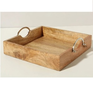Bandeja de Madera Redonda de Diseño Moderno con Acabado Natural, para Servir, Decoración de Mesa para Bodas y Fiestas - Product Image 6