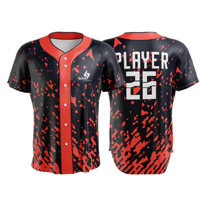 Camiseta de Béisbol Sublimada Personalizada de Manga Corta, Absorbente de Humedad, Unisex, para Adultos, Ropa de Equipo, Diseño de Logotipo Frontal Personalizado - Product Image 4