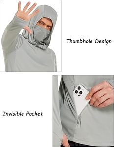 Sweat à capuche ninja épais pour homme, coupe oversize, style streetwear, couvrant le visage, automne-hiver - Product Image 2