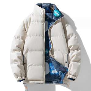 Chaqueta de Plumón Acolchada Personalizada para Hombre, Chaqueta de Invierno Reversible de Algodón con Burbujas, Talla Grande - Product Image 2