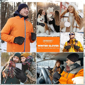 Winter <b>Ski</b> <b>Gloves</b> Waterproof Thermal Touchscreen <b>Gloves</b> Fleece Lined Snow <b>Gloves</b> Warm Windproof <b>Gloves</b> for Outdoor Sports - Product Image 6