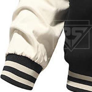 En nueva moda frotada Pu chaqueta de cuero industria pesada solapa motocicleta estilo Letterman chaqueta - Product Image 3