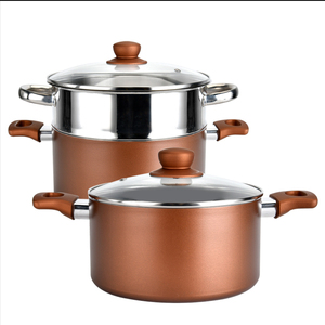Ensemble de casseroles et poêles antiadhésives de qualité supérieure avec revêtement renforcé en titane, construction en aluminium forgé durable - Product Image 4