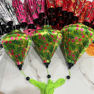 Linternas de seda, linternas tradicionales de bambú y seda, luces colgantes para jardín, boda, patio, linternas de seda de Vietnam - Product Image 1