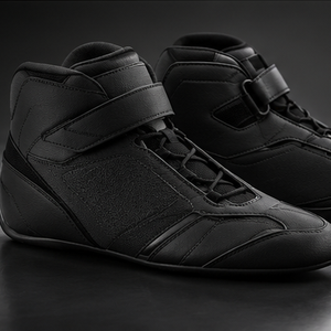 Chaussures de karting montantes, design personnalisé, tige en cuir véritable de haute qualité, semelle extérieure en caoutchouc, fermeture auto-agrippante, légères - Product Image 3
