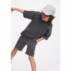 Ensemble de vêtements d'été pour enfants, shorts en coton personnalisés et ensembles de t-shirts surdimensionnés, hauts pour les tout-petits, ensembles de tenues à manches courtes pour garçons - Product Image 3