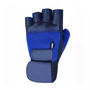Gants d'entraînement Geo Brothers Company - Gants élégants à demi-doigts avec support pour le poignet, légers, respirants, en vinyle pour hommes, pour la musculation - Product Image 5