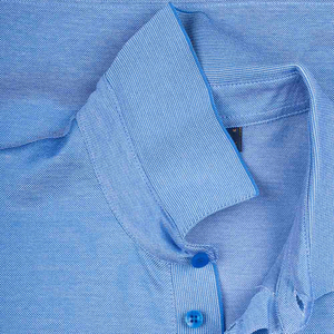 Polo de Piqué de Algodón Azul Claro para Hombre, Manga Corta, Color Sólido, Informal, Transpirable, de Punto, Corte Regular - Product Image 6