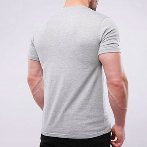 T-shirt Henley pour homme de haute qualité, 100% coton, coupe classique, séchage rapide, respirant, couleur unie, manches courtes - Product Image 6