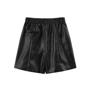 Premium Quality Wholesale Price Genuine <b>Leather</b> Hot Solid <b>Shorts</b> Regular Fit Soft Lining Comfortable Casual Everyday Fashion - Product Image 2