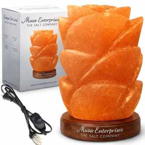 Lámpara de Sal Rosa del Himalaya Premium, Cristal Natural Decorativo, Luz de Roca Portátil Hecha a Mano, Ionizador Natural Purificador de Aire para Spa - Product Image 4