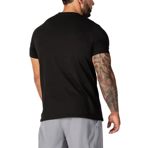 T-shirt de sport tendance pour homme, coupe ajustée, manches raglan, Rashguard, haut d'entraînement pour musculation, chemise de compression sportive avec coutures apparentes - Product Image 3