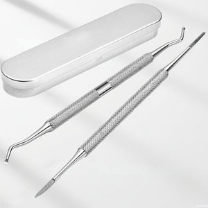 Herramienta Profesional de Acero Inoxidable de Doble Cara para Levantar y Limpiar Uñas Encarnadas, para el Cuidado de los Pies y Podología - Product Image 1