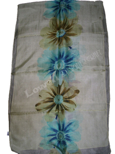 Pañuelo Largo de Seda con Estampado Floral para Mujer, Accesorio de Moda para Todas las Temporadas, 100% Seda, Impresión Digital, Agradable al Tacto - Product Image 1