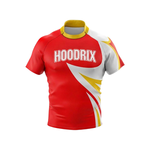 Maillot de rugby personnalisé avec appliqué en twill, construction renforcée, tissu durable pour équipes sérieuses, Hoodrix Apparel - Product Image 2