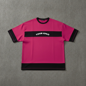 T-shirt surdimensionné personnalisé pour homme, streetwear, design à panneaux, coton, tee-shirt tendance - Product Image 5