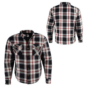 Chemise en flanelle à carreaux à manches longues pour homme, coupe classique, col montant, motif tissé, décontractée - Product Image 2