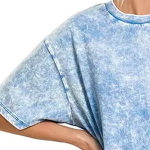 T-shirt en toile pour femme, élégant et tendance, décontracté pour l'été, respirant, de haute qualité, 100% coton - Product Image 6