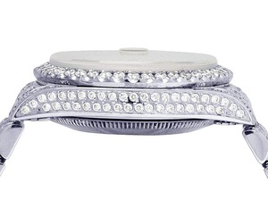 Reloj de Pulsera para Hombre con Diamantes Moissanite, Chapado en Plata de Ley 925, Estilo Ejecutivo, Movimiento de Cuarzo, Cristal de Acero Inoxidable - Product Image 2