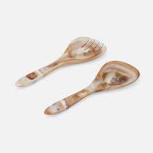 Nouvelle paire de cuillères en résine artisanales indiennes pour desserts, best-seller en gros - Product Image 3