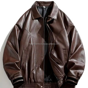 Chaqueta de cuero para hombre de diseño único, chaqueta de cuero de invierno con estilo ajustada y de alta fabricación - Product Image 1