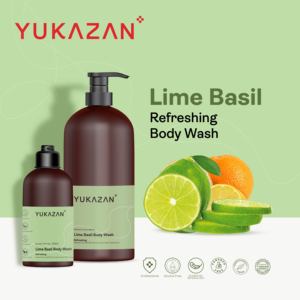 Gel de Ducha Yukazan Lime Basil de Malasia, 850 ml, Marca de Primera Calidad, Frescura para Niños y Adultos, Botella con Bomba Grande - Product Image 4
