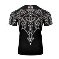 T-shirt de sport pour homme à compression, imprimé animal, tricoté, coupe classique, manches courtes, pour la course à pied et le fitness, séchage rapide