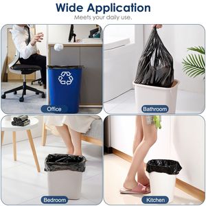 5 Rollos de 50 Bolsas de Basura Negras Desechables sin Perfume, Resistentes a Fugas, para Acampar, Inodoros y Uso Doméstico General - Product Image 2