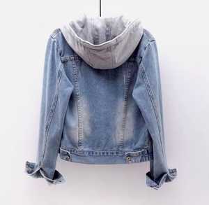 Blouson bomber à capuche en polaire Bernard Lafon, motif géométrique, écologique, coupe ajustée, décontracté, automne, coton lavé, unisexe, longueur standard - Product Image 2